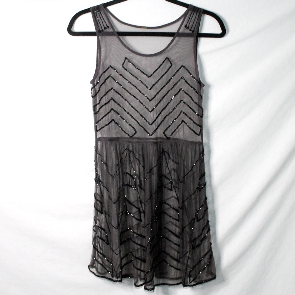 Free People Beaded Tulle Dress/Tunic